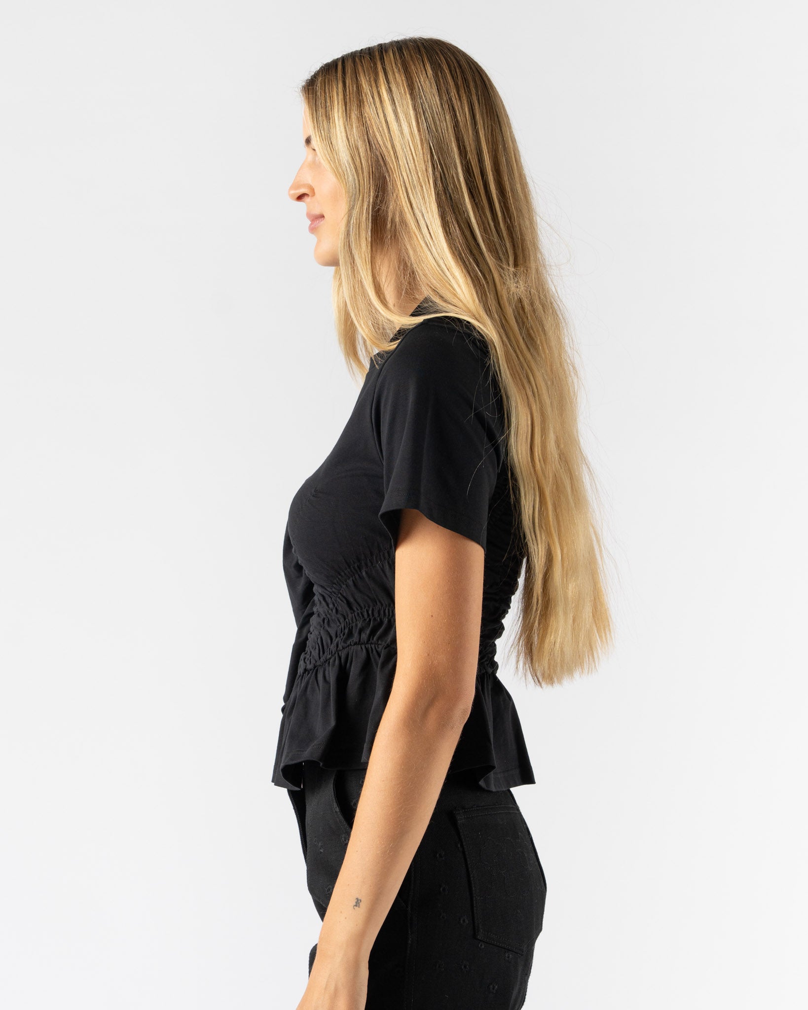 Cecilie Bahnsen Ace T-Shirt in Jersey Black
