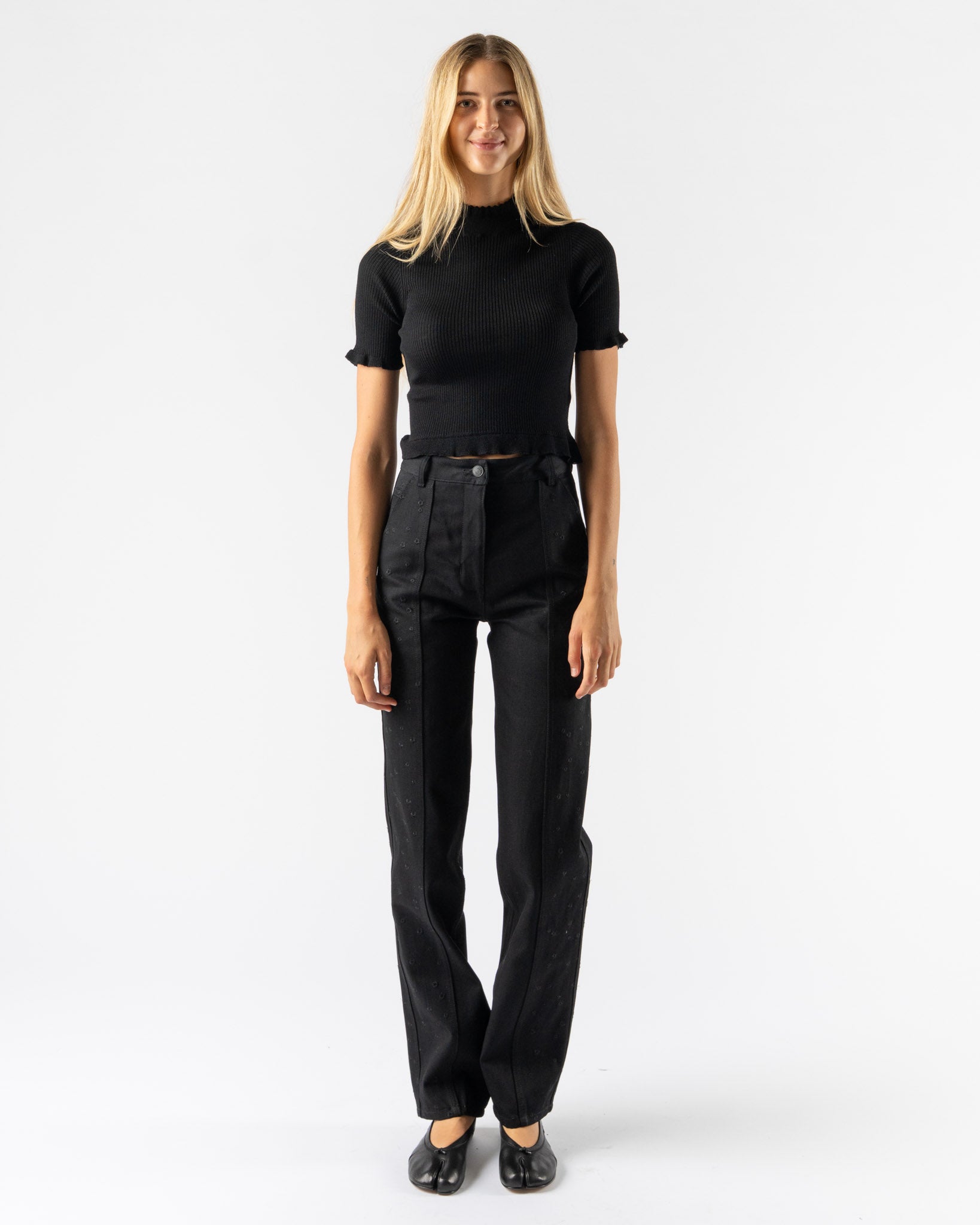 Cecilie Bahnsen Bentley Top in Black