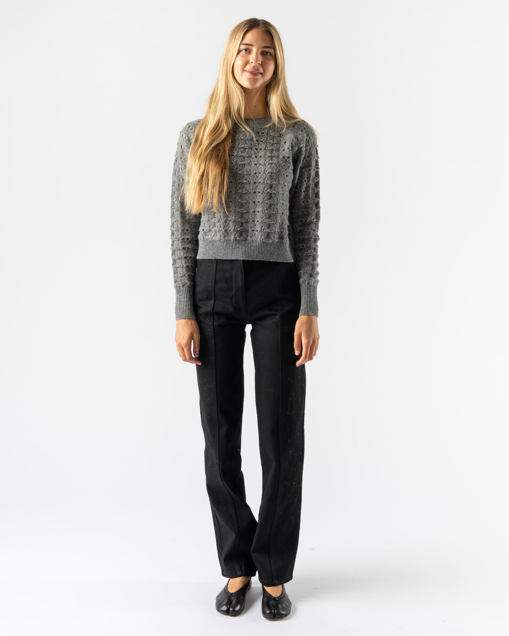 Cecilie Bahnsen Bidane Pullover in Light Grey