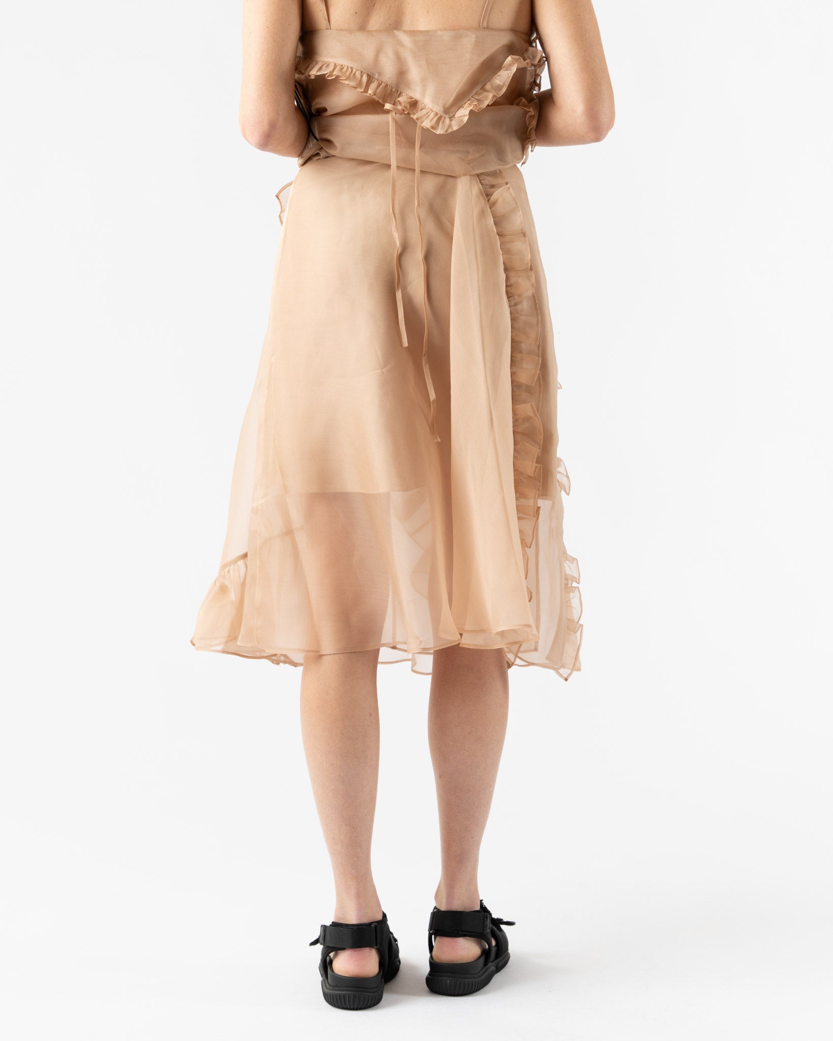 Cecilie Bahnsen Adelina Skirt Organza Chestnut
