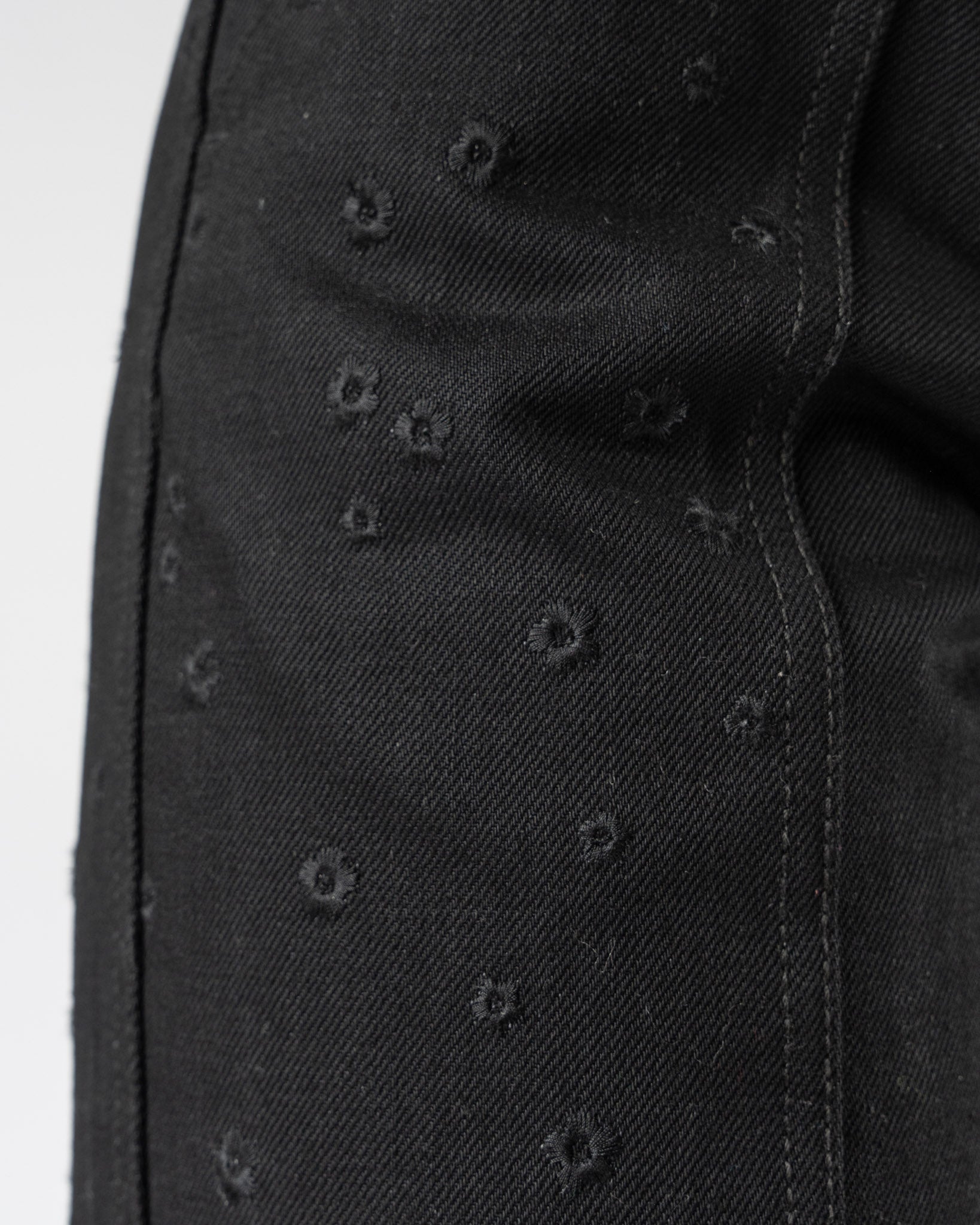 Cecilie Bahnsen Bliss Trousers in Embroidered Denim Black