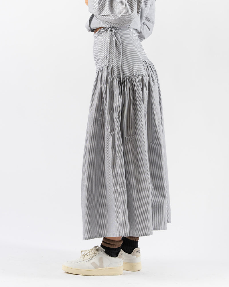 Chelsea Mak Garden Skirt in Shirting Stripe