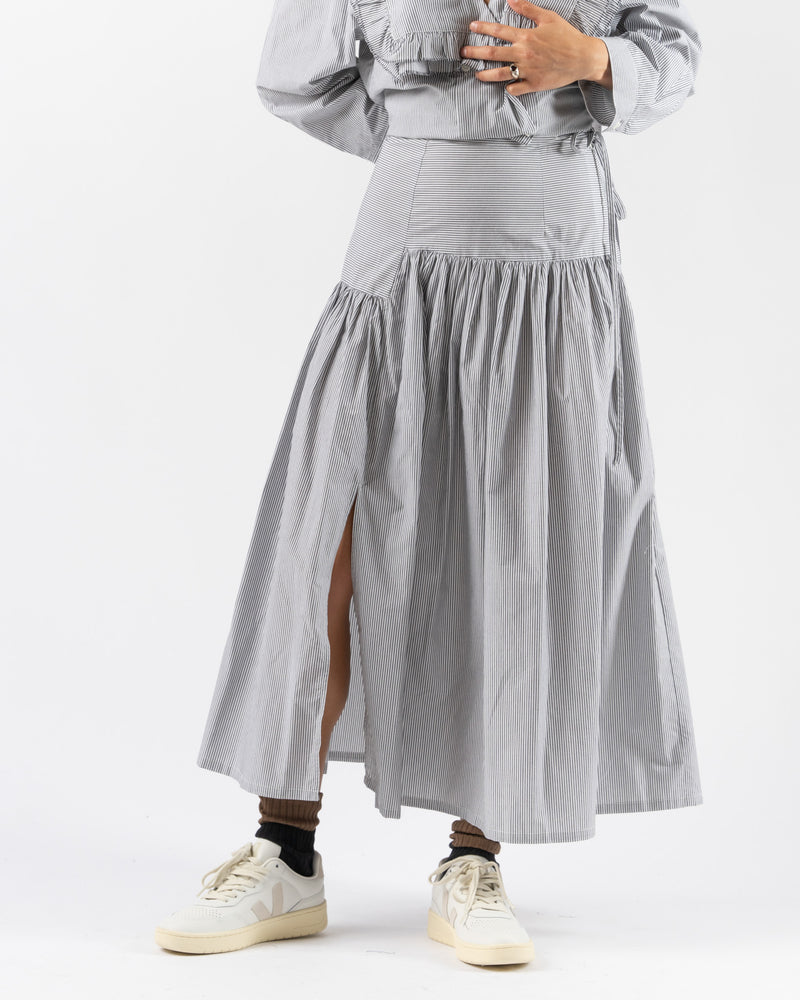 Chelsea Mak Garden Skirt in Shirting Stripe