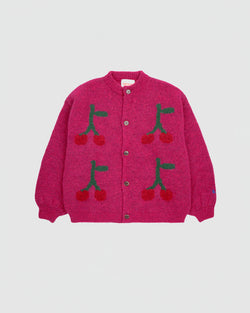 Bobo Choses Cherry Intarsia Cardigan