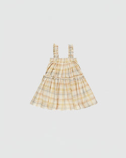 Rylee + Cru Cicily Dress in Pastel Plaid
