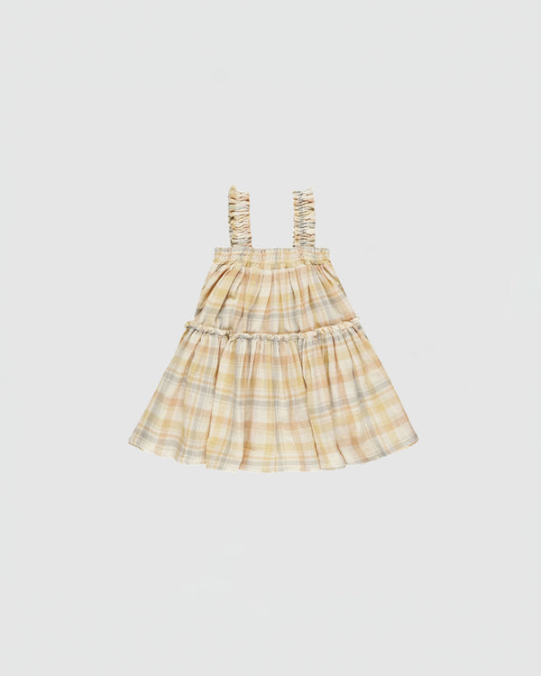 Rylee + Cru Cicily Dress in Pastel Plaid