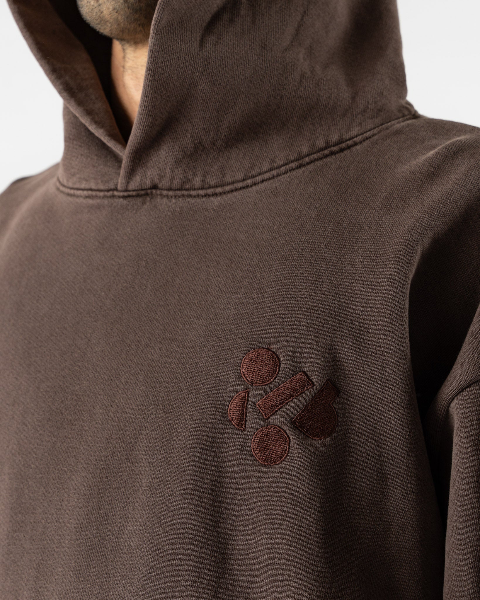 Colbo Logo Hoodie in Washed Brown