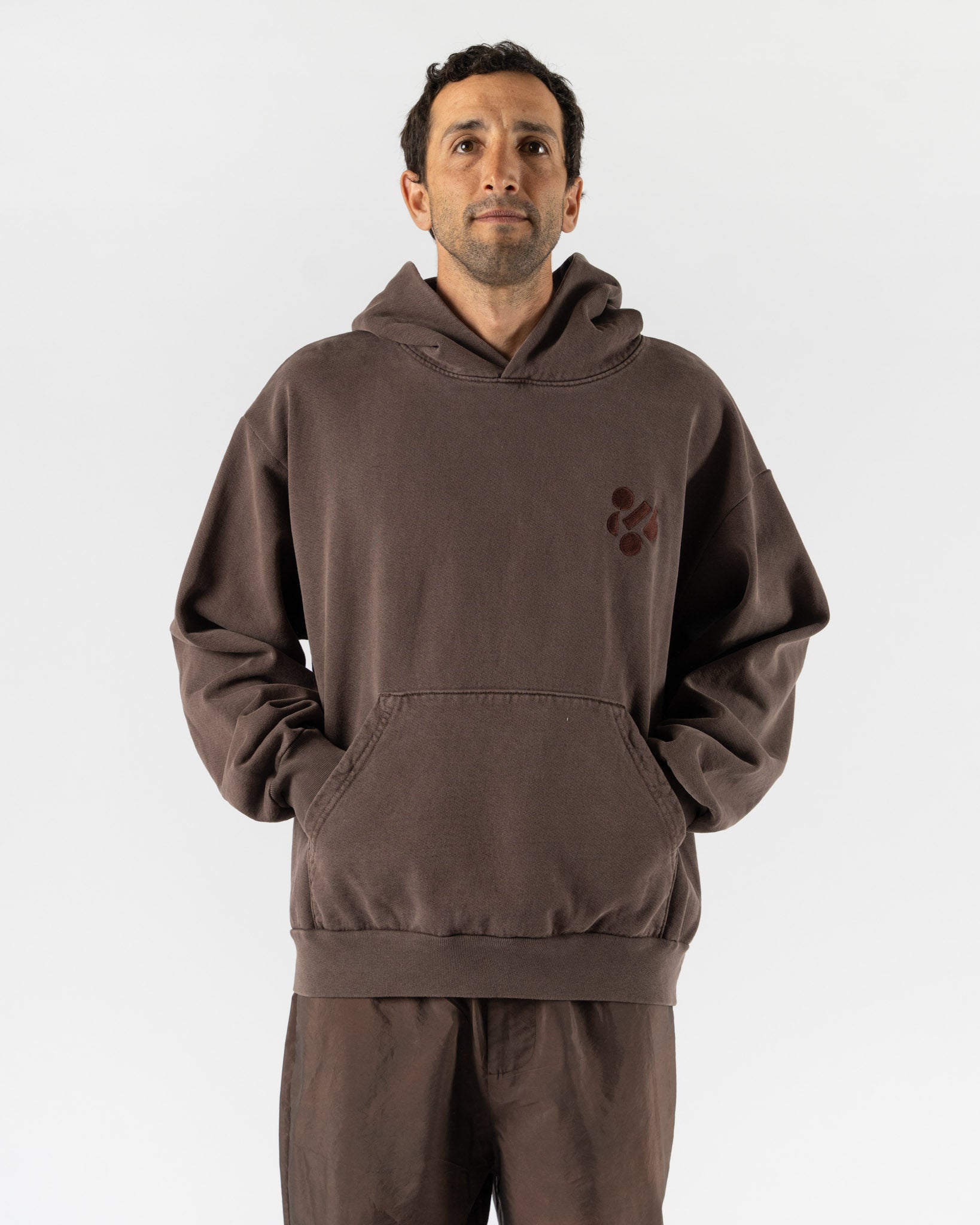 Colbo Logo Hoodie in Washed Brown
