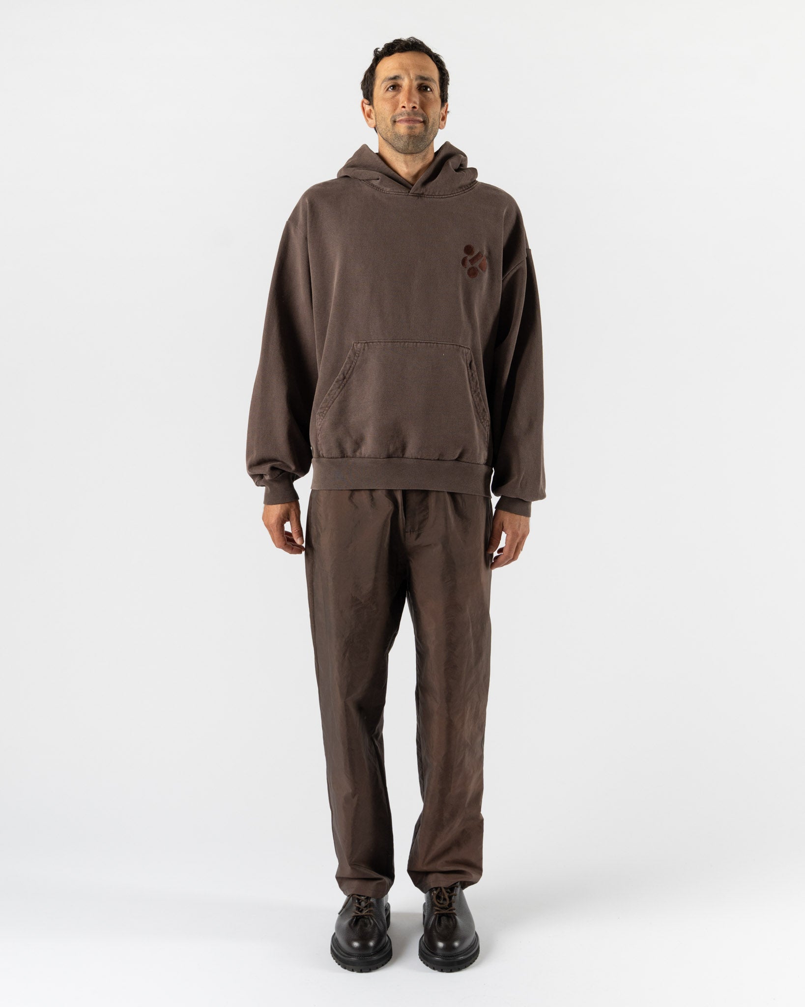 Colbo Logo Hoodie in Washed Brown