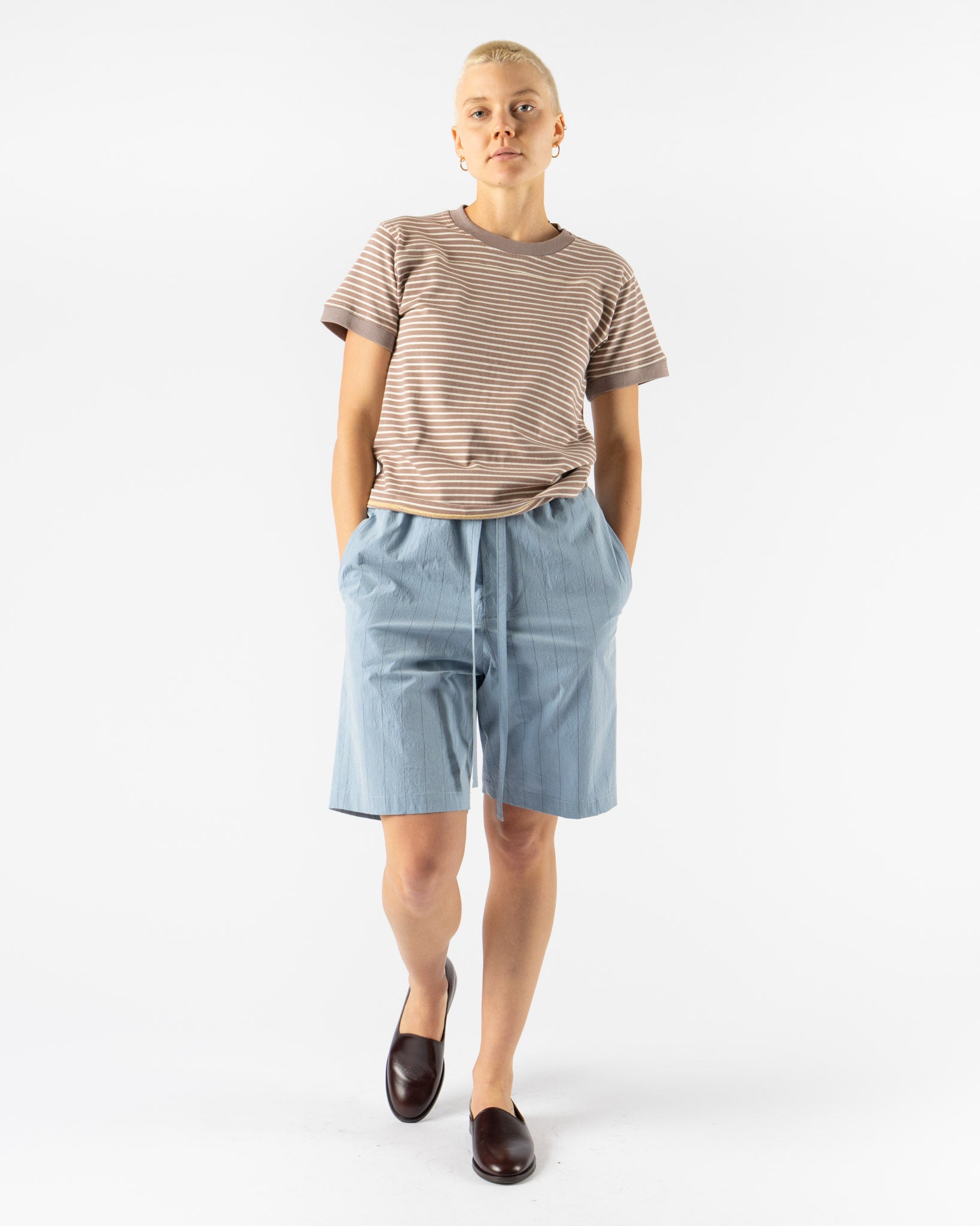 Colbo Draw Shorts in Blue Stripe