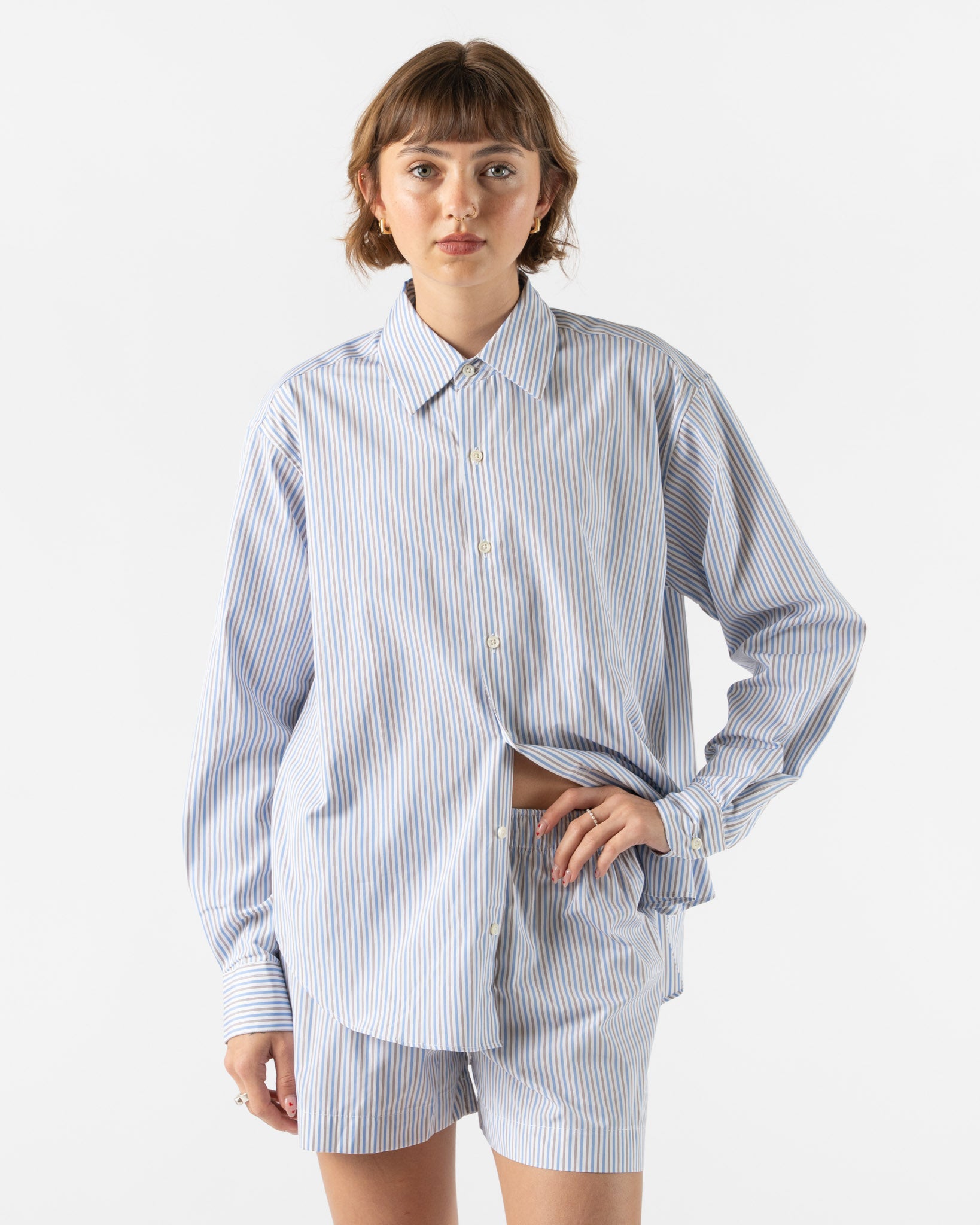 Comme Si La Shirt Classica in Ledger Stripe