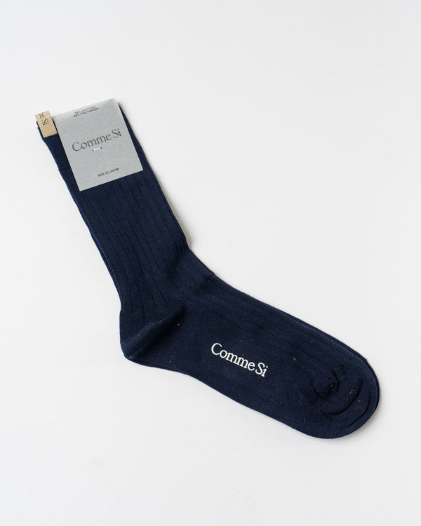 Comme Si The Yves Sock in Navy