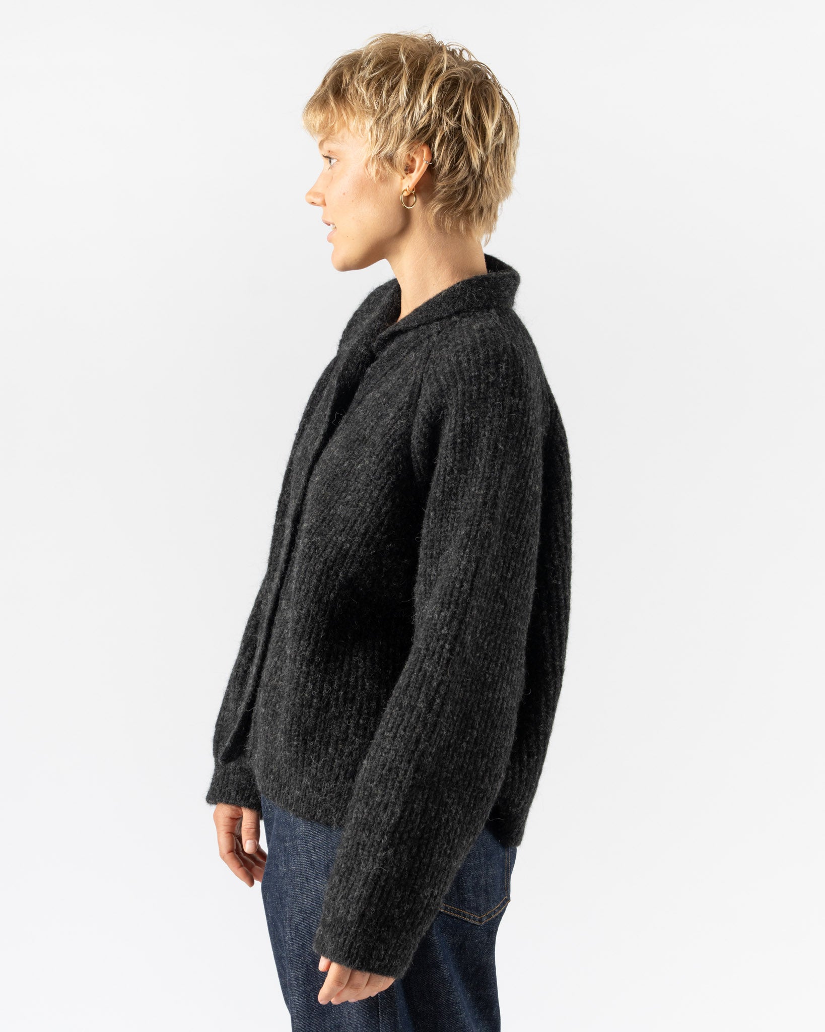 Cordera Baby Alpaca Cardigan in Anthracite