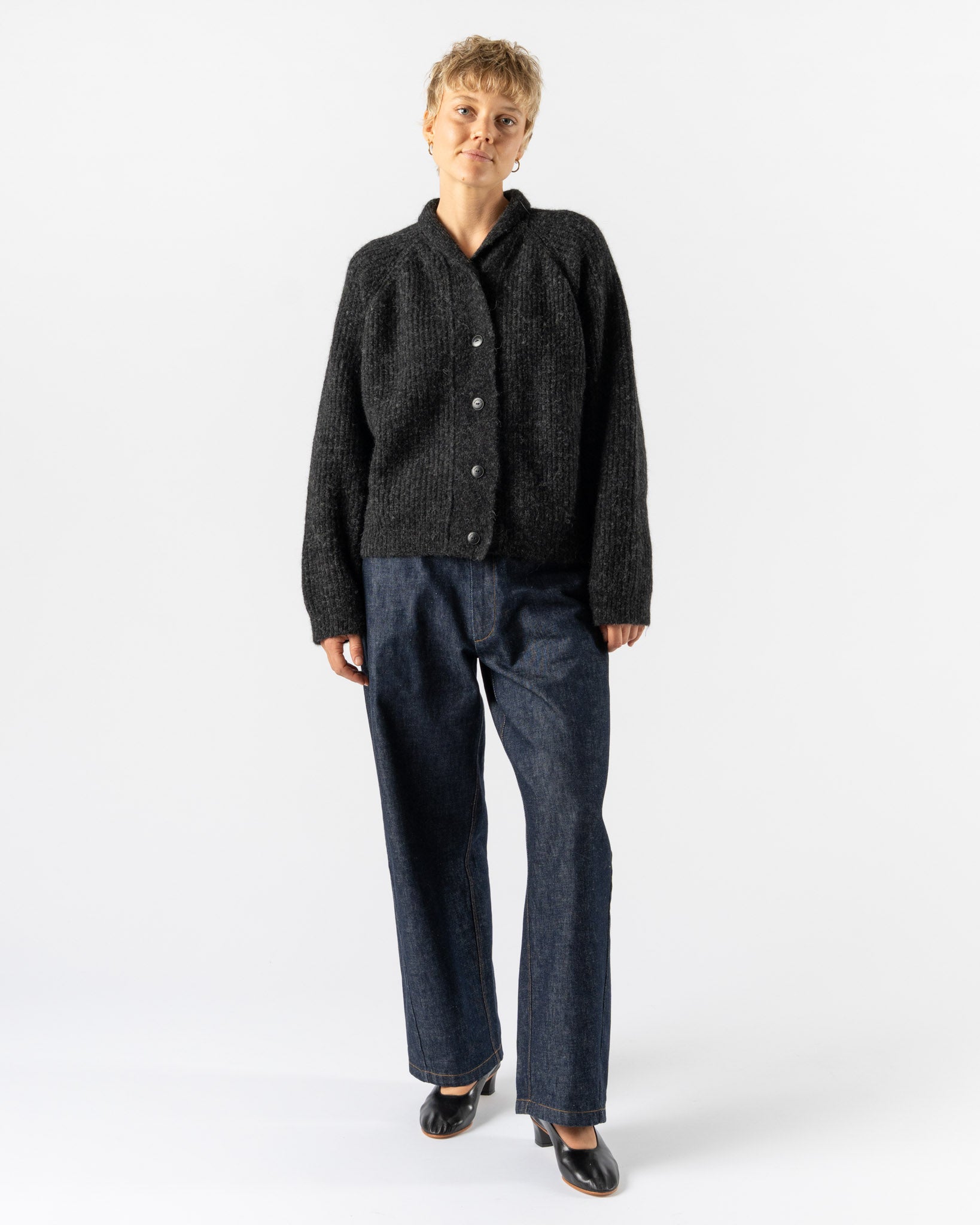 Cordera Baby Alpaca Cardigan in Anthracite