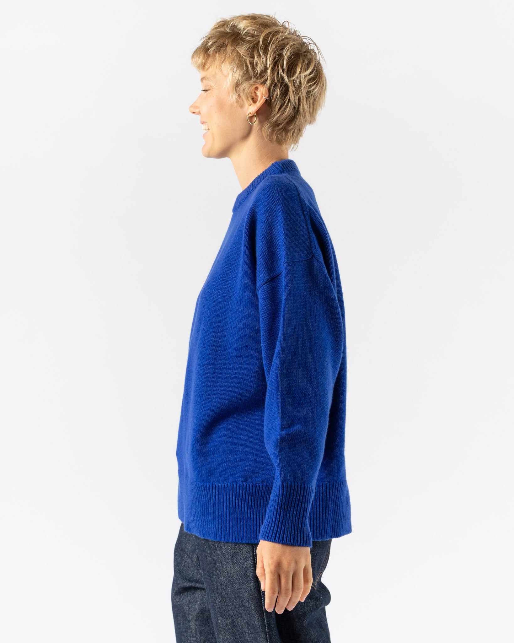 Cordera Cashmere Roundneck Sweater in Klein