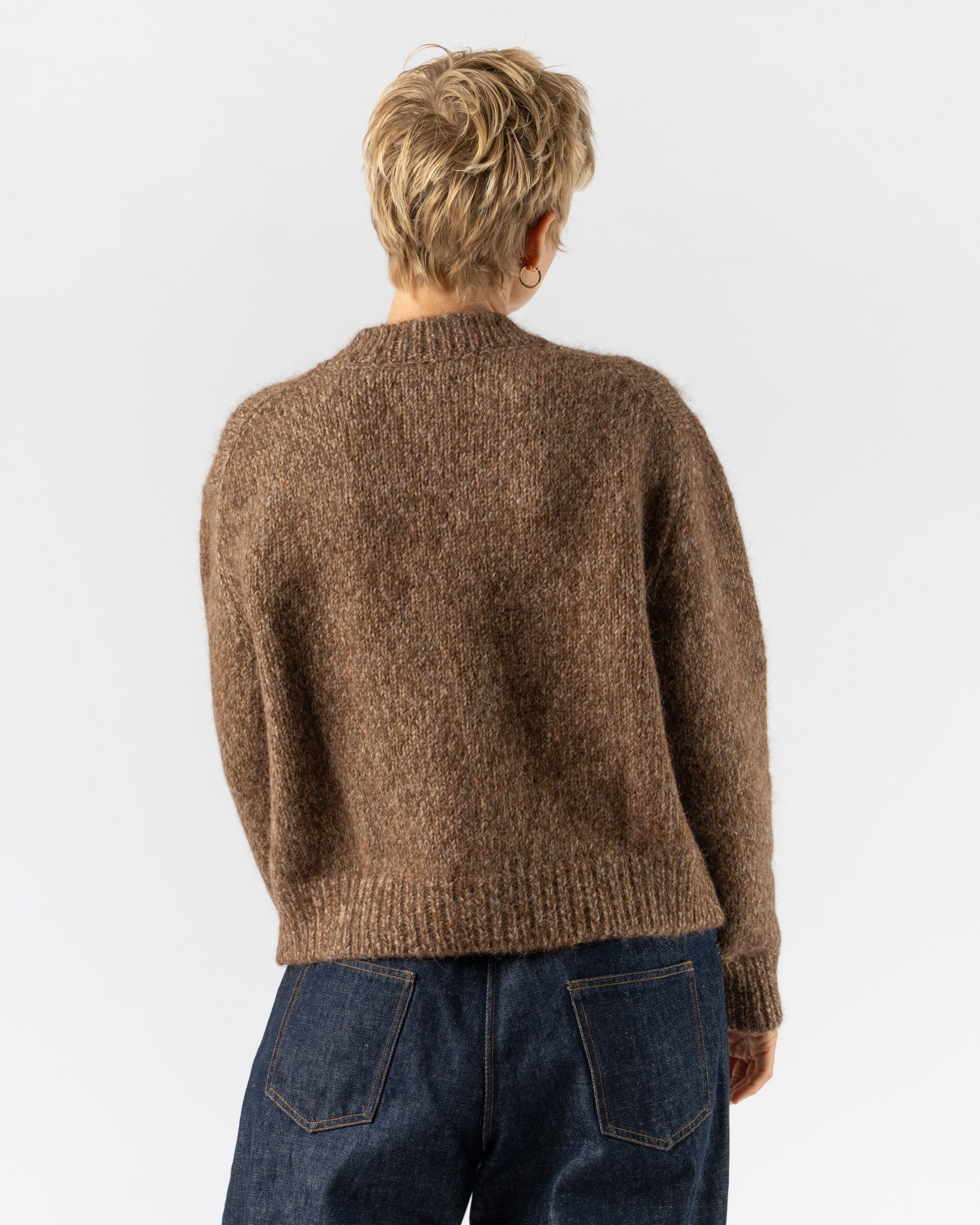 Cordera Chunky Sweater in Brown Melange