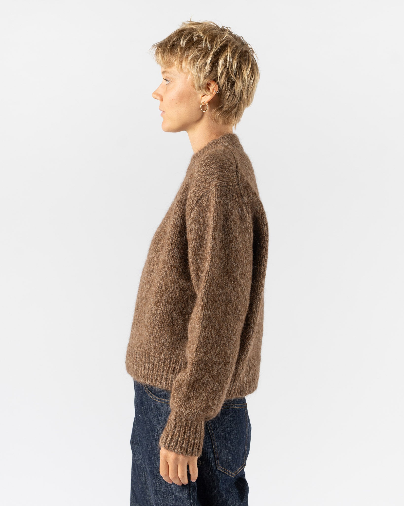 Cordera Chunky Sweater in Brown Melange