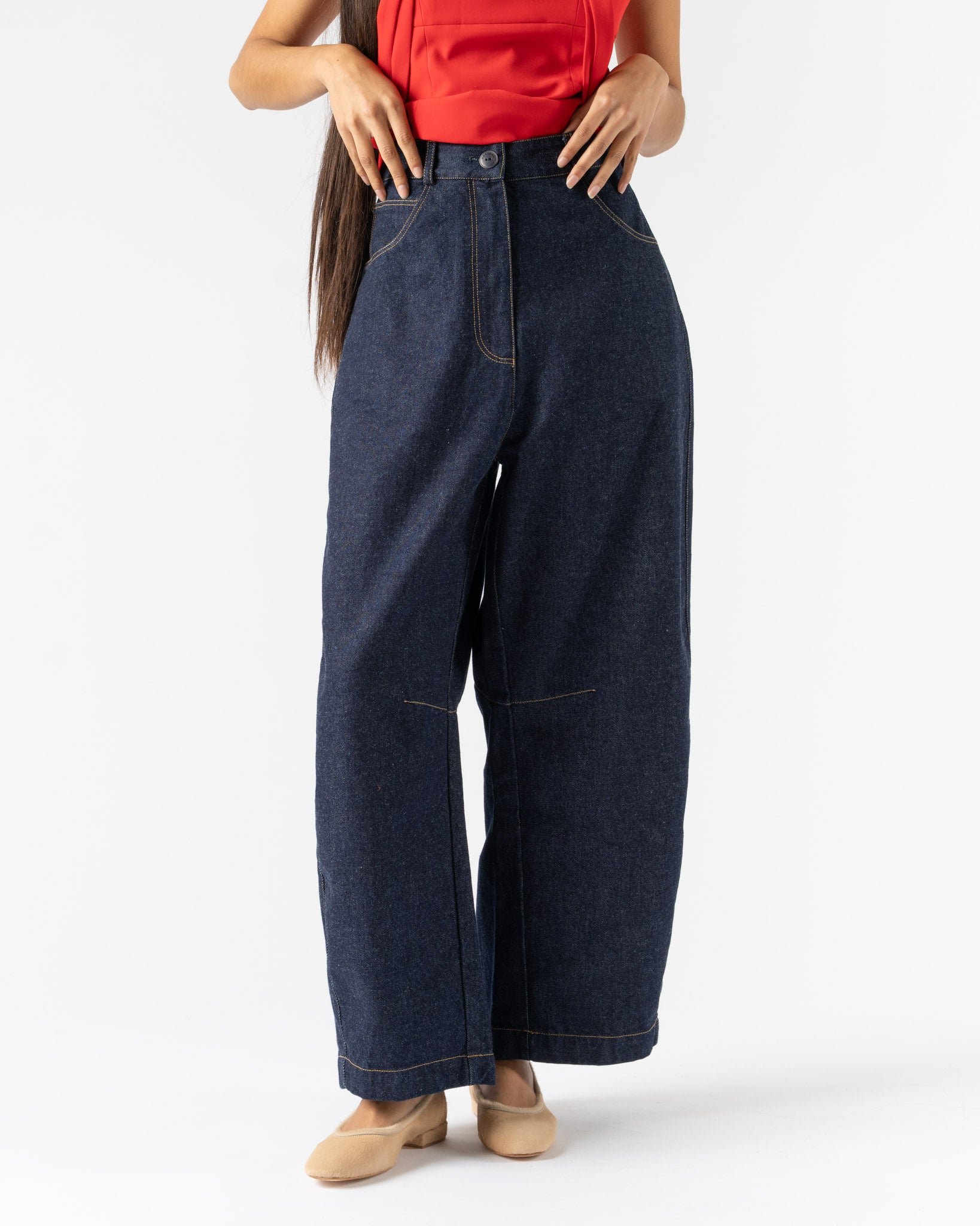Cordera Curved Baggy Jeans