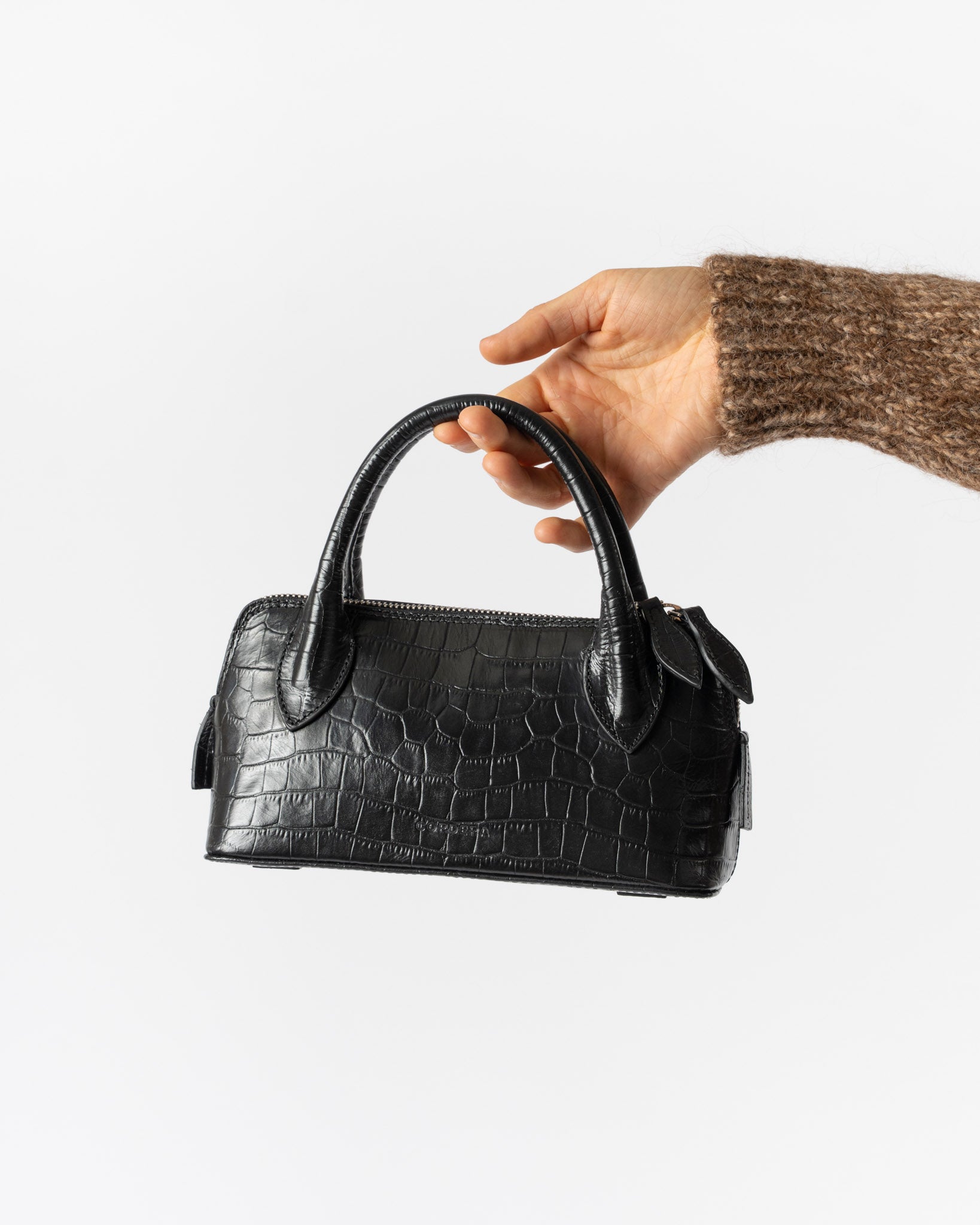 Cordera Mini Bag in Crocodile Black
