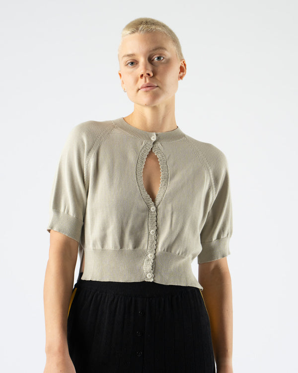 Cordera Organic Cotton Cut-Out Top in Pearl Grey