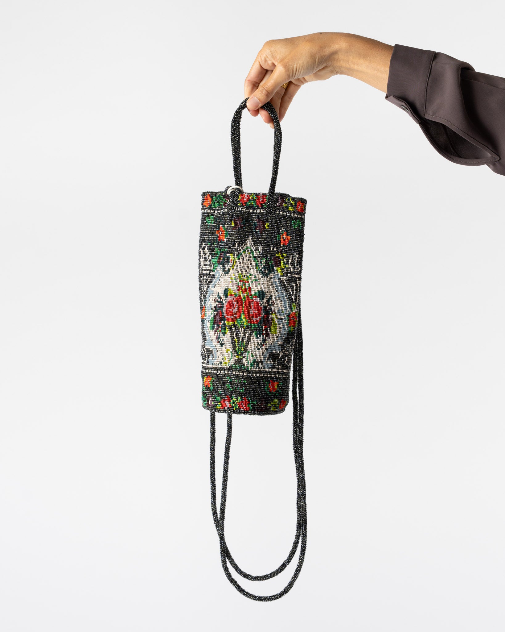 Cordera Handmade Beaded Bag in Camelia