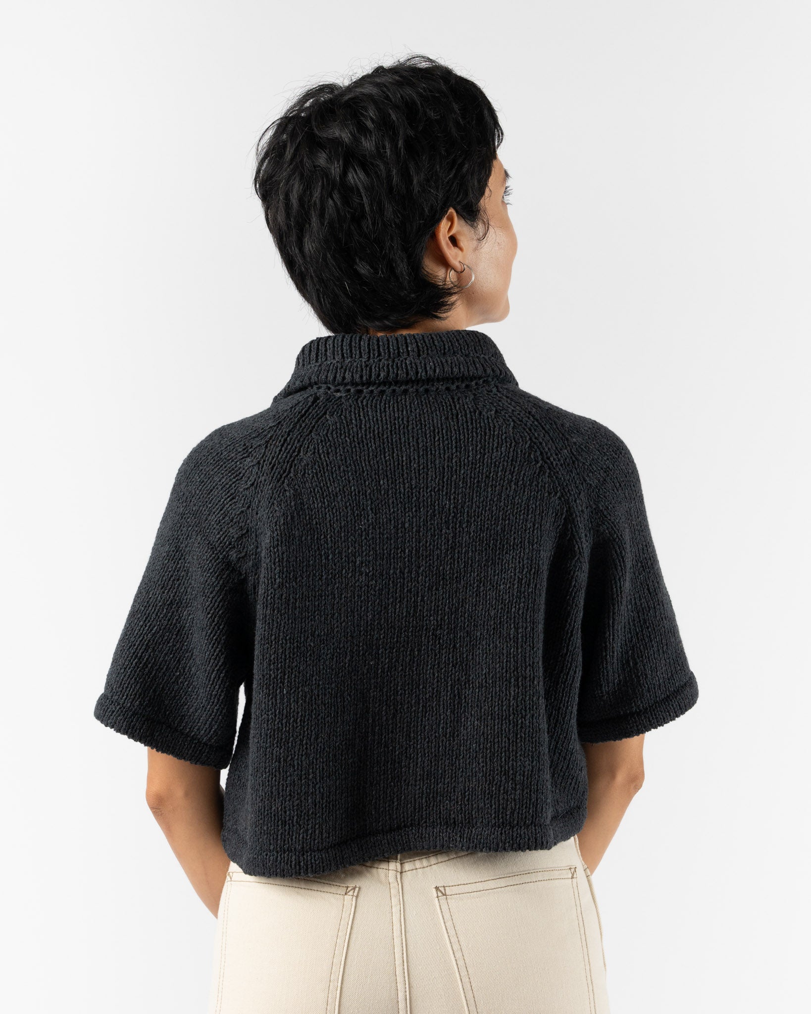 Cordera Heather Cotton Top in Navy