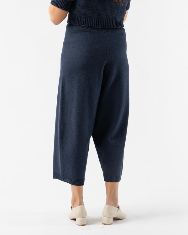 Cordera Cotton Knitted Pants in Navy