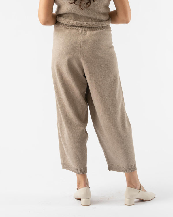Cordera Cotton Knitted Pants in Taupe