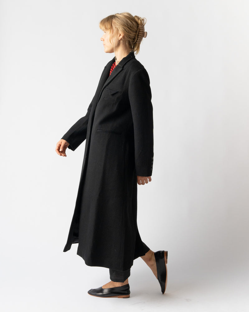 Cordera Light Wool Coat in Black