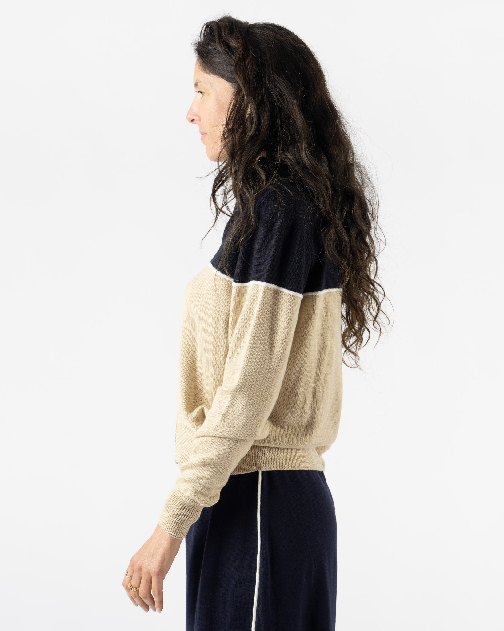 Cordera Merino Wool Colorblock Cardigan