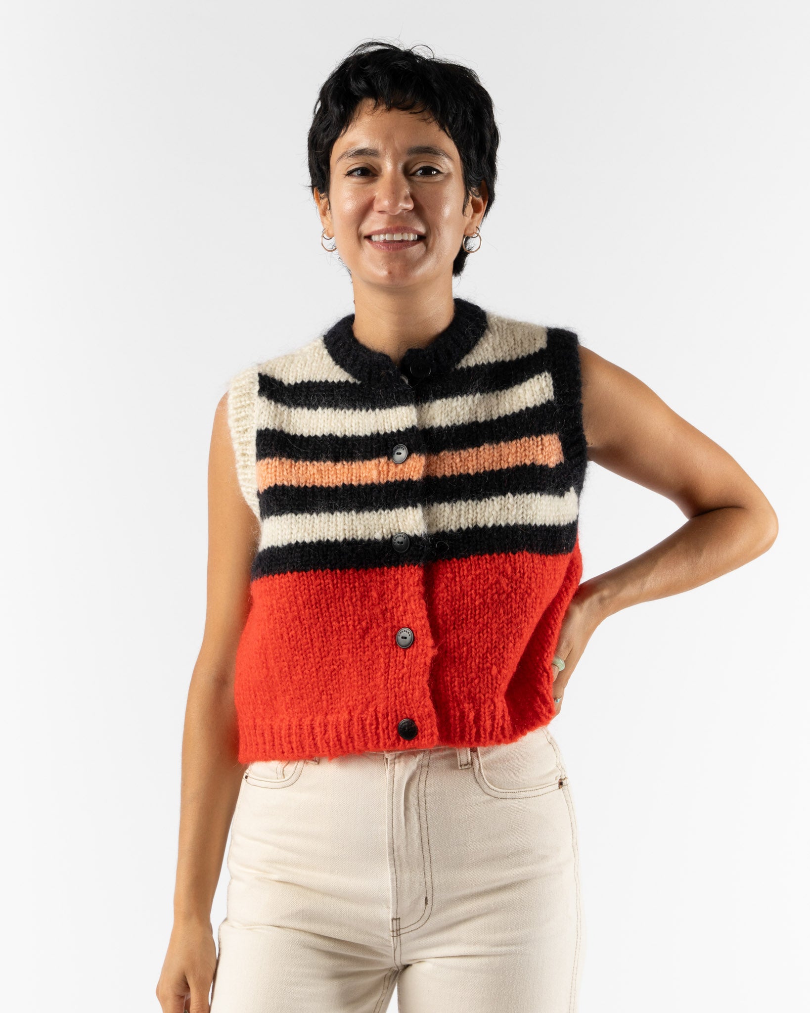 Cordera Mohair Striped Waistcoat