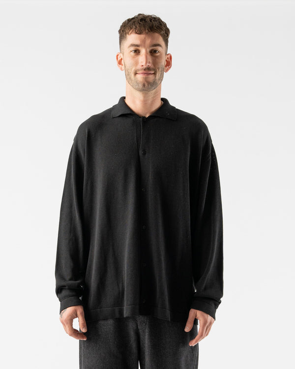 Cordera Silk Polo Jacket in Black