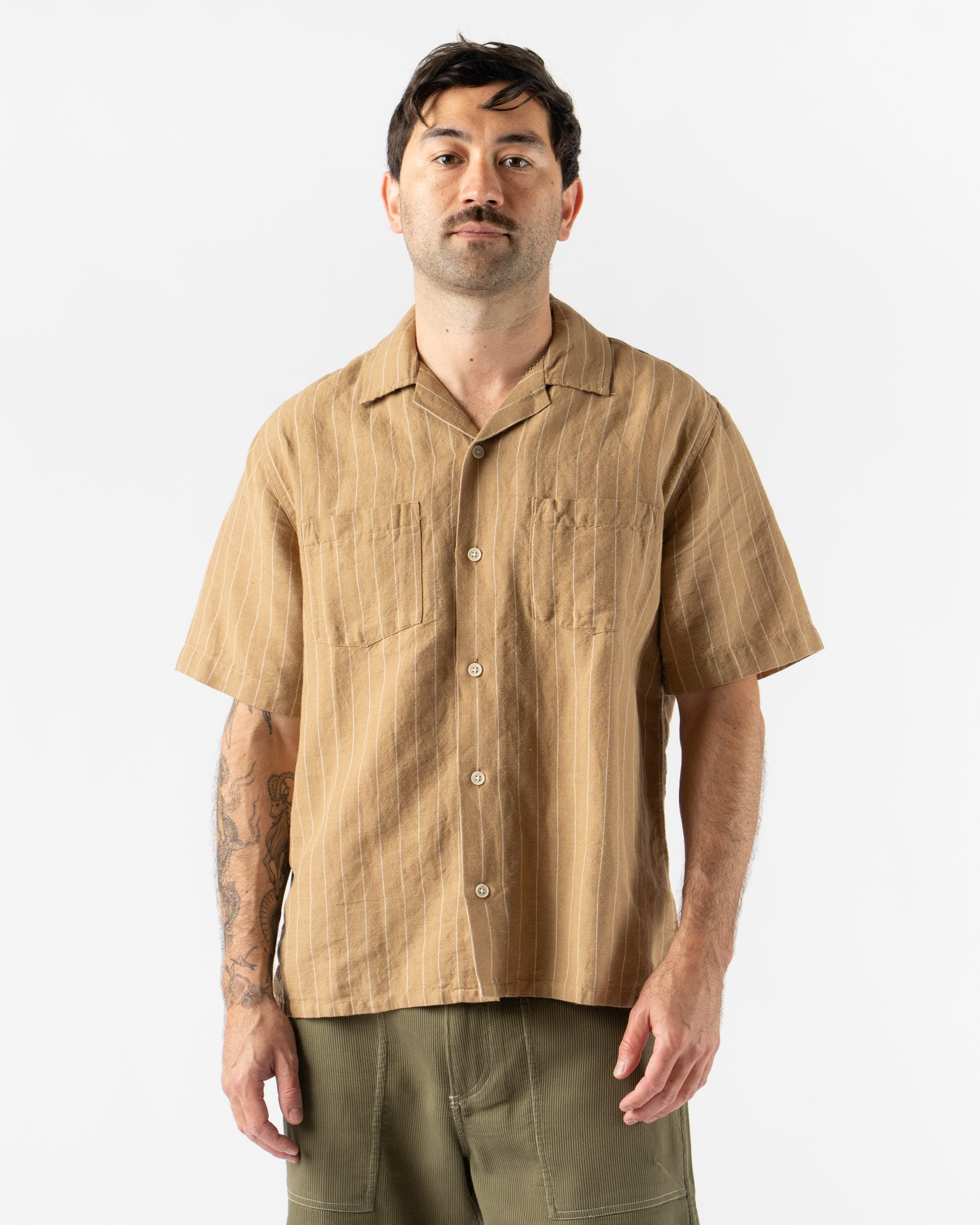 Corridor Boulder Retro SS Camp Shirt in Tan