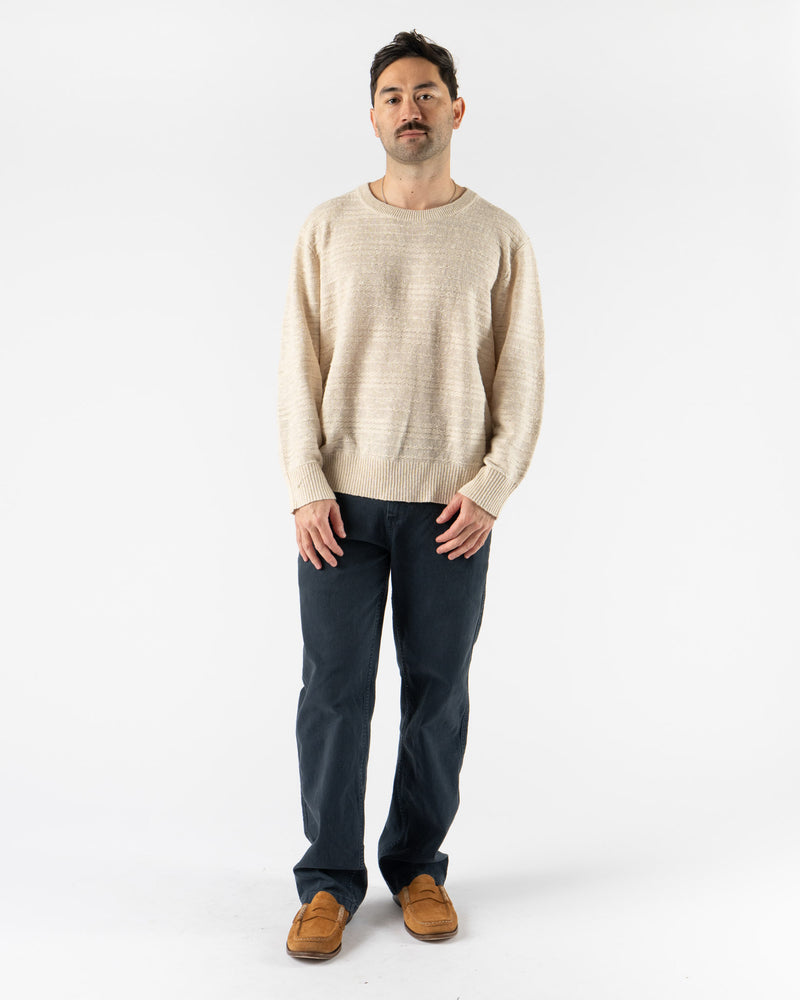 Corridor Linen Silk Crewneck in Natural