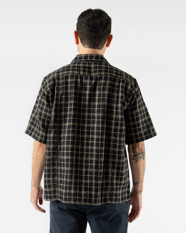 Corridor Wavy Linen SS Shirt in Black