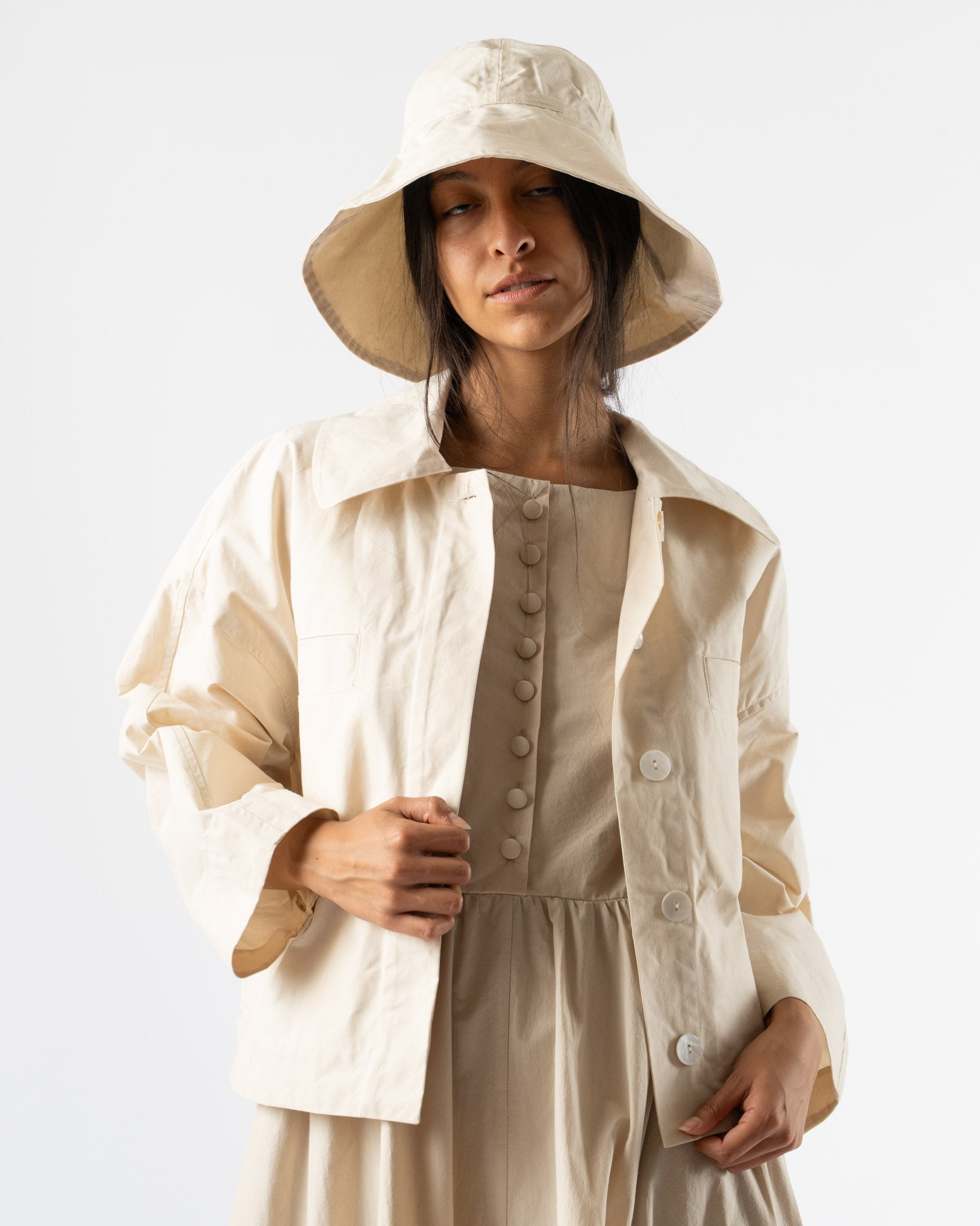 Cawley British Dry Oilskin Jacket in Natural