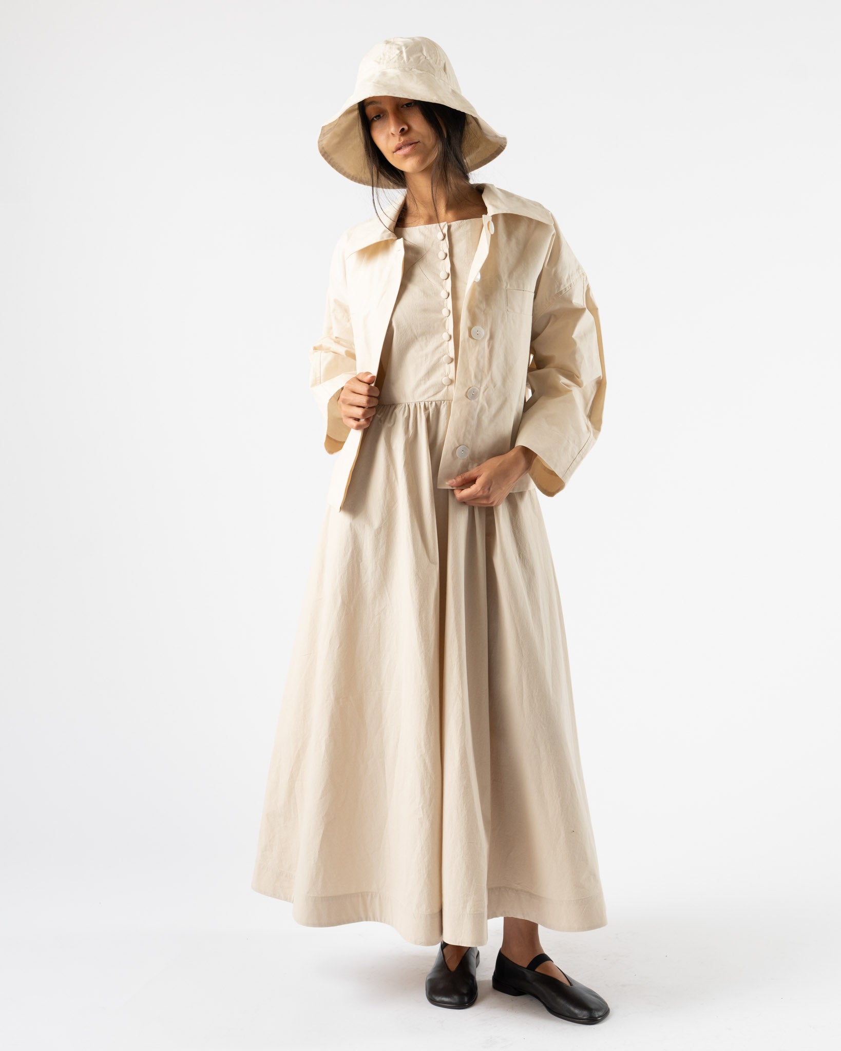 Cawley British Dry Oilskin Jacket in Natural