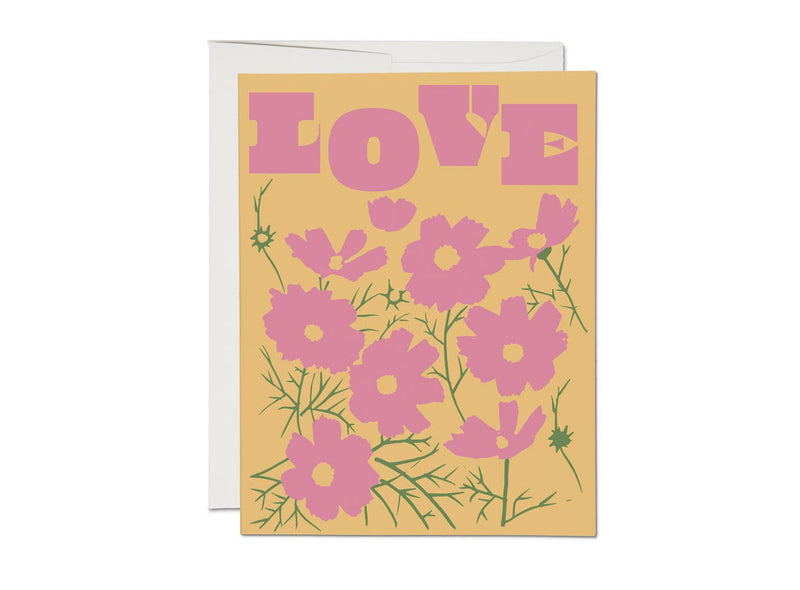 Red Cap Cards - Love Cosmos love greeting card: Singles