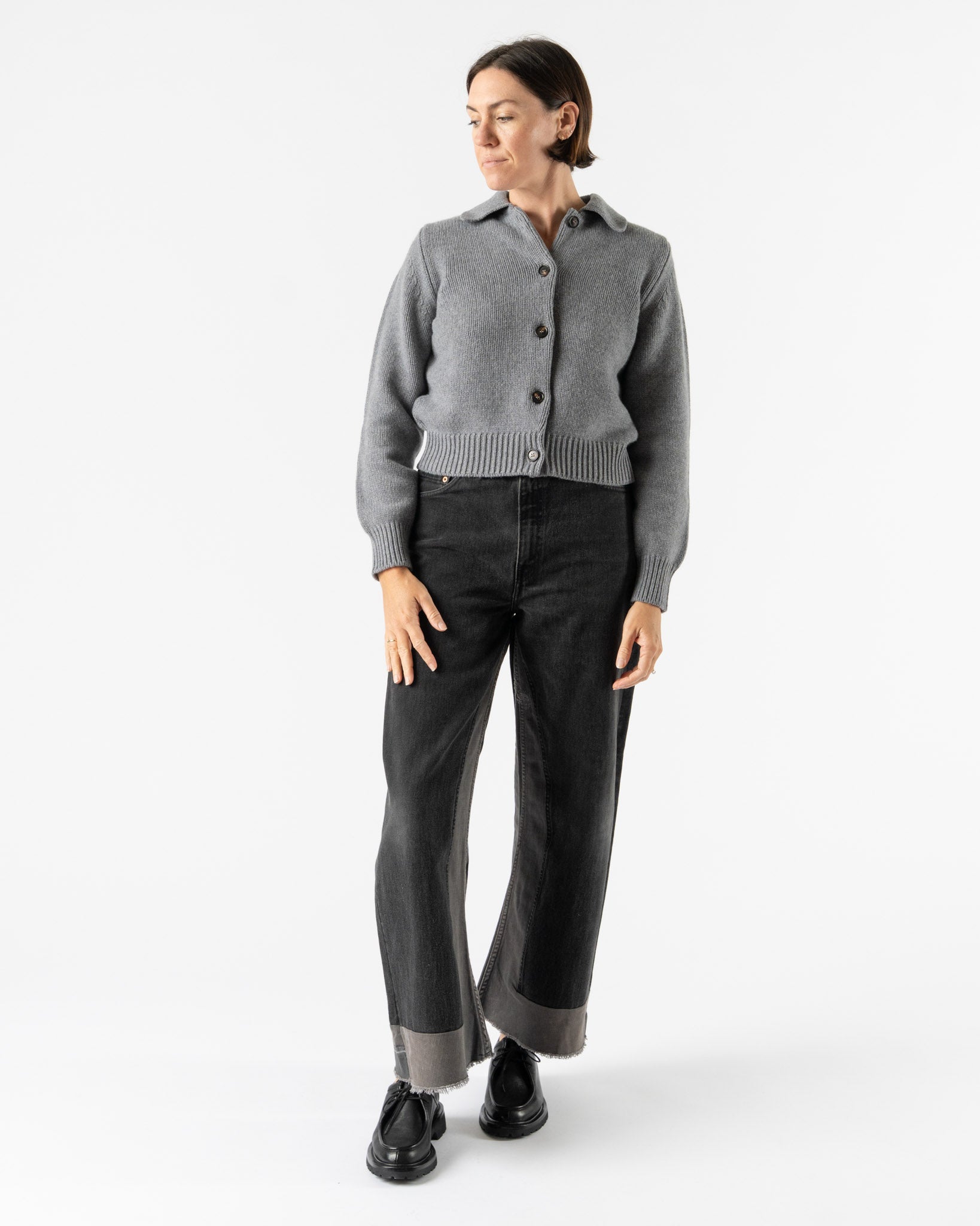 &Daughter Winny Collared Jacket in Grey Curated at Jake and Jones