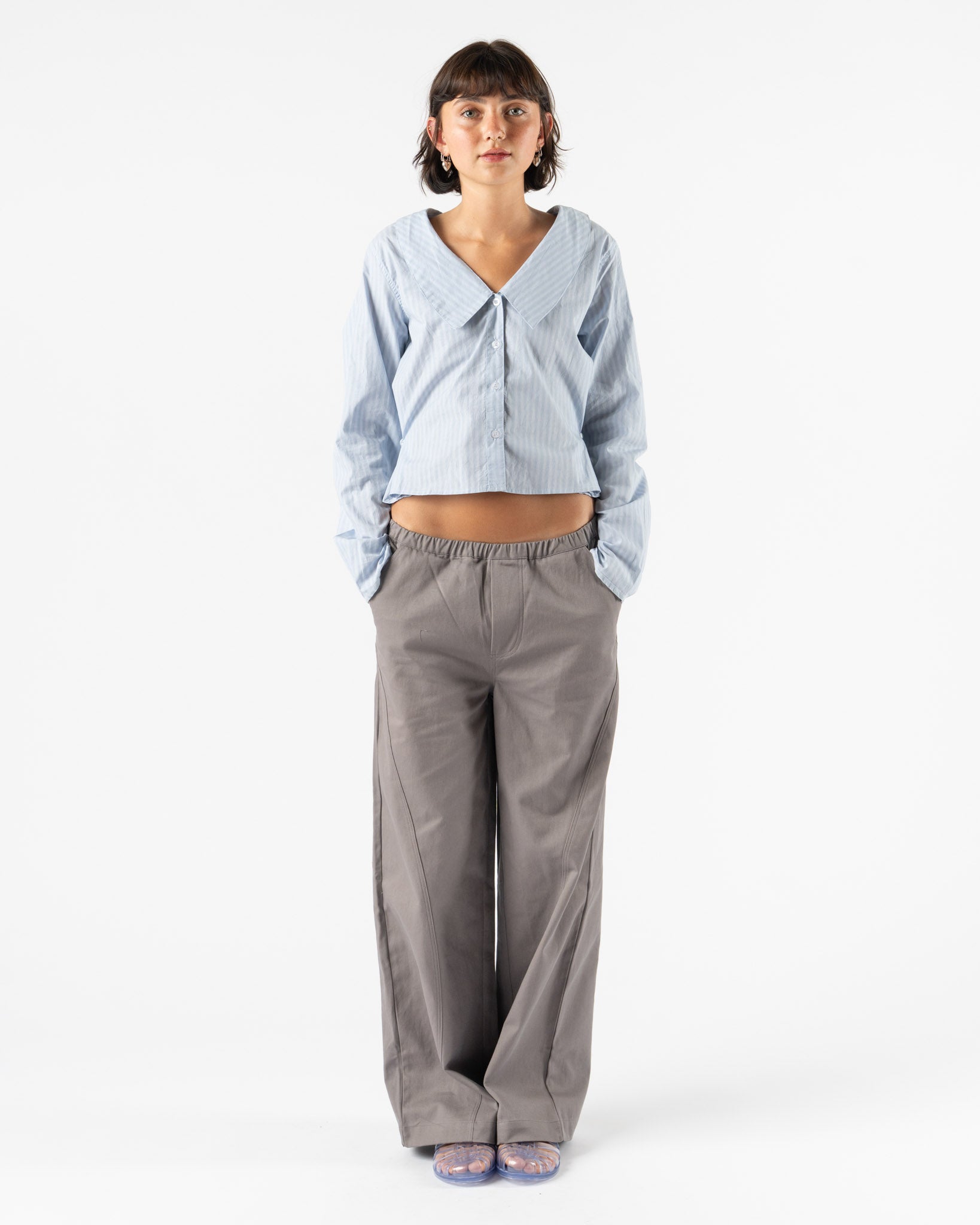 Deiji Studios Curve Pant in Lavender Smoke
