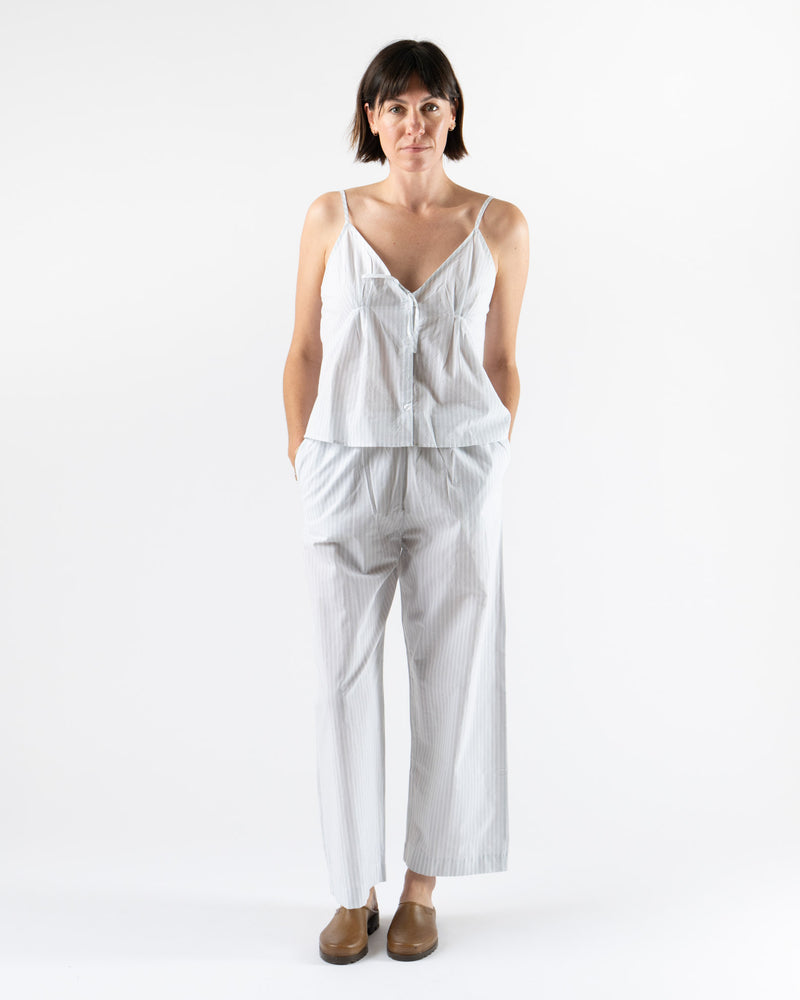 Deiji Studios Ease Trouser in Sage Stripe