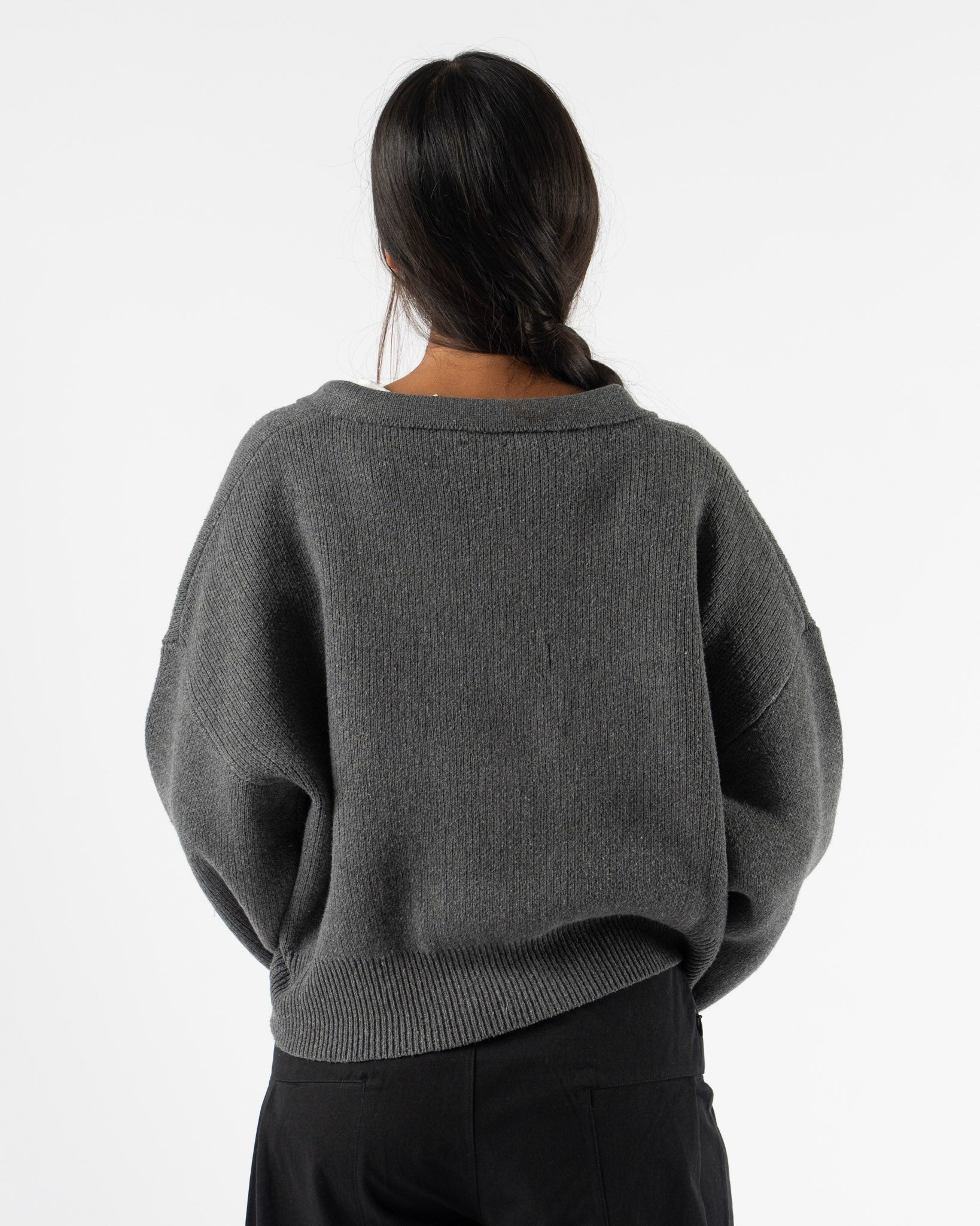 Deiji Studios Eyelit Knit in Dark Pebble