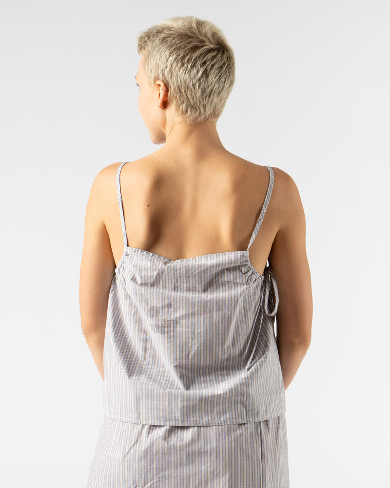 Deiji Studios Gathered Strap Top in Seas Stripe