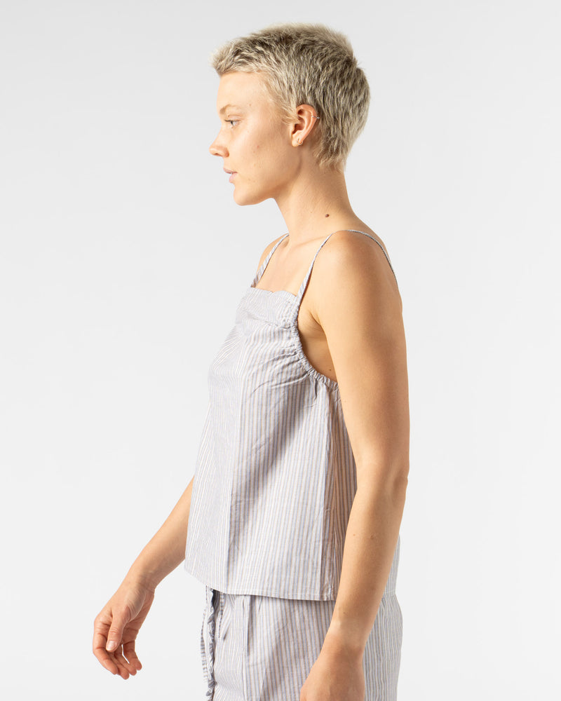 Deiji Studios Gathered Strap Top in Seas Stripe