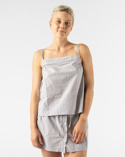 Deiji Studios Gathered Strap Top in Seas Stripe