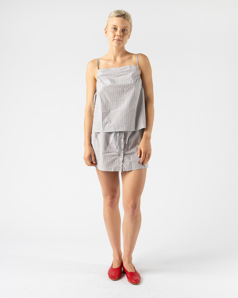 Deiji Studios Gathered Strap Top in Seas Stripe