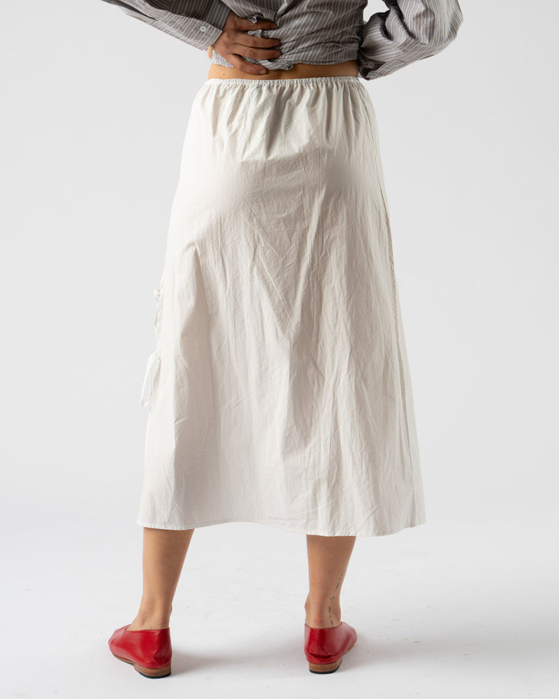 Deiji Studios Split Tie Skirt in White