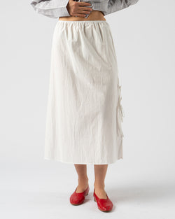 Deiji Studios Split Tie Skirt in White