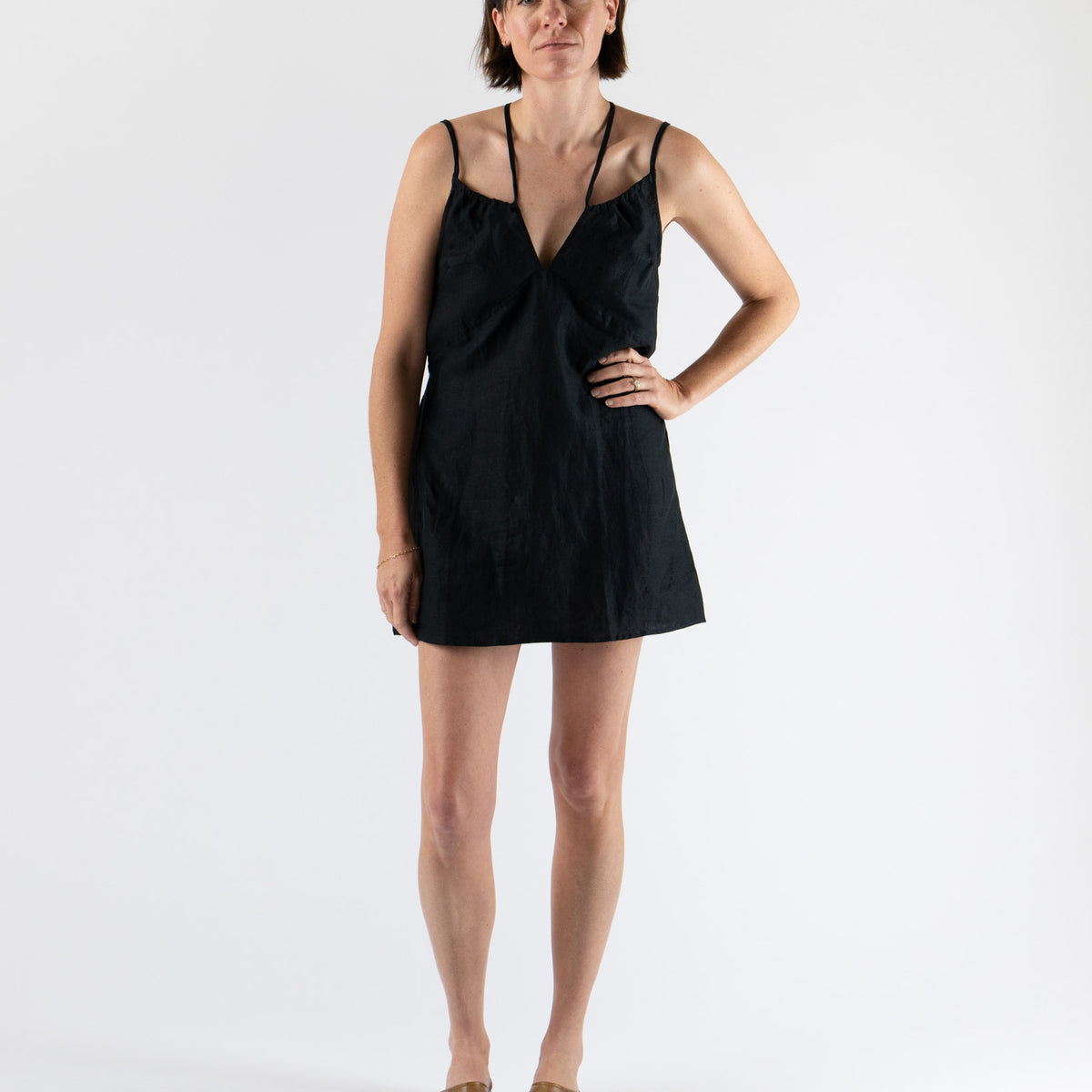 deiji studios ruched tie dress Paula in the Ruched Tie dress