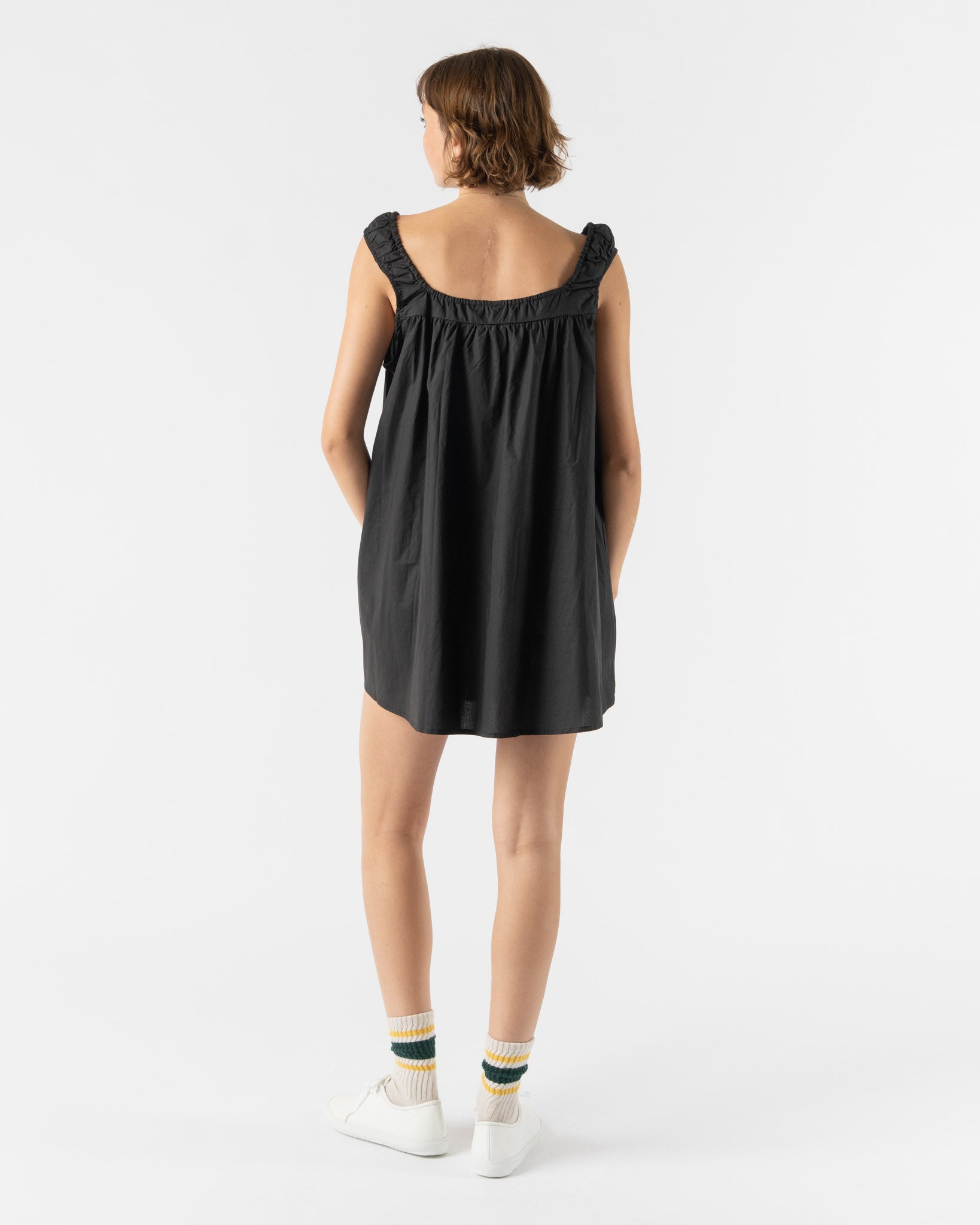 Deiji Studios Yoke Mini Dress in Black